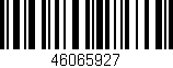 Código de barras (EAN, GTIN, SKU, ISBN): '46065927'