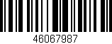 Código de barras (EAN, GTIN, SKU, ISBN): '46067987'