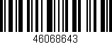 Código de barras (EAN, GTIN, SKU, ISBN): '46068643'
