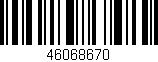 Código de barras (EAN, GTIN, SKU, ISBN): '46068670'