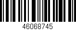 Código de barras (EAN, GTIN, SKU, ISBN): '46068745'