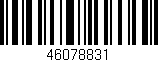 Código de barras (EAN, GTIN, SKU, ISBN): '46078831'