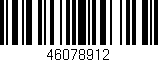 Código de barras (EAN, GTIN, SKU, ISBN): '46078912'