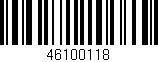 Código de barras (EAN, GTIN, SKU, ISBN): '46100118'