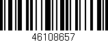Código de barras (EAN, GTIN, SKU, ISBN): '46108657'