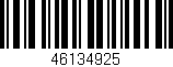 Código de barras (EAN, GTIN, SKU, ISBN): '46134925'