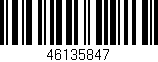 Código de barras (EAN, GTIN, SKU, ISBN): '46135847'