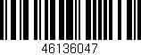 Código de barras (EAN, GTIN, SKU, ISBN): '46136047'