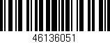 Código de barras (EAN, GTIN, SKU, ISBN): '46136051'