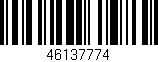 Código de barras (EAN, GTIN, SKU, ISBN): '46137774'