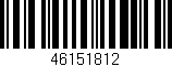 Código de barras (EAN, GTIN, SKU, ISBN): '46151812'