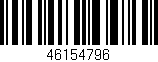 Código de barras (EAN, GTIN, SKU, ISBN): '46154796'