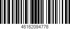 Código de barras (EAN, GTIN, SKU, ISBN): '46162094778'