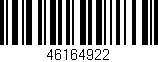 Código de barras (EAN, GTIN, SKU, ISBN): '46164922'