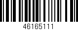 Código de barras (EAN, GTIN, SKU, ISBN): '46165111'