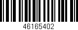 Código de barras (EAN, GTIN, SKU, ISBN): '46165402'