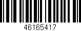 Código de barras (EAN, GTIN, SKU, ISBN): '46165417'