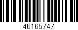 Código de barras (EAN, GTIN, SKU, ISBN): '46165747'