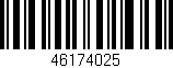 Código de barras (EAN, GTIN, SKU, ISBN): '46174025'