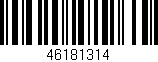 Código de barras (EAN, GTIN, SKU, ISBN): '46181314'