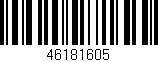 Código de barras (EAN, GTIN, SKU, ISBN): '46181605'