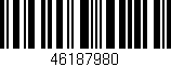 Código de barras (EAN, GTIN, SKU, ISBN): '46187980'