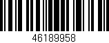 Código de barras (EAN, GTIN, SKU, ISBN): '46189958'