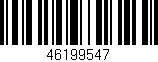 Código de barras (EAN, GTIN, SKU, ISBN): '46199547'
