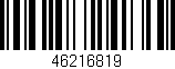 Código de barras (EAN, GTIN, SKU, ISBN): '46216819'