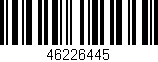 Código de barras (EAN, GTIN, SKU, ISBN): '46226445'