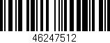 Código de barras (EAN, GTIN, SKU, ISBN): '46247512'