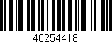 Código de barras (EAN, GTIN, SKU, ISBN): '46254418'