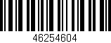 Código de barras (EAN, GTIN, SKU, ISBN): '46254604'
