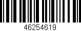 Código de barras (EAN, GTIN, SKU, ISBN): '46254619'