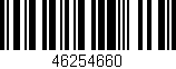 Código de barras (EAN, GTIN, SKU, ISBN): '46254660'