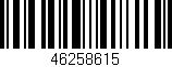 Código de barras (EAN, GTIN, SKU, ISBN): '46258615'