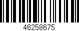 Código de barras (EAN, GTIN, SKU, ISBN): '46258675'