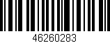 Código de barras (EAN, GTIN, SKU, ISBN): '46260283'