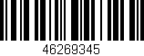 Código de barras (EAN, GTIN, SKU, ISBN): '46269345'