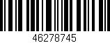 Código de barras (EAN, GTIN, SKU, ISBN): '46278745'