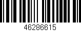 Código de barras (EAN, GTIN, SKU, ISBN): '46286615'