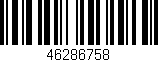 Código de barras (EAN, GTIN, SKU, ISBN): '46286758'