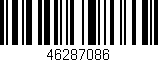 Código de barras (EAN, GTIN, SKU, ISBN): '46287086'
