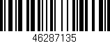 Código de barras (EAN, GTIN, SKU, ISBN): '46287135'