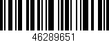 Código de barras (EAN, GTIN, SKU, ISBN): '46289651'