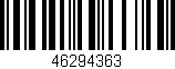 Código de barras (EAN, GTIN, SKU, ISBN): '46294363'