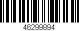 Código de barras (EAN, GTIN, SKU, ISBN): '46299894'