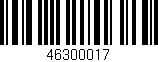 Código de barras (EAN, GTIN, SKU, ISBN): '46300017'