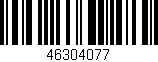Código de barras (EAN, GTIN, SKU, ISBN): '46304077'