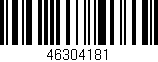 Código de barras (EAN, GTIN, SKU, ISBN): '46304181'